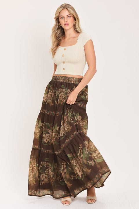 CELEBRITY MOMENT WOVEN MAXI SKIRT