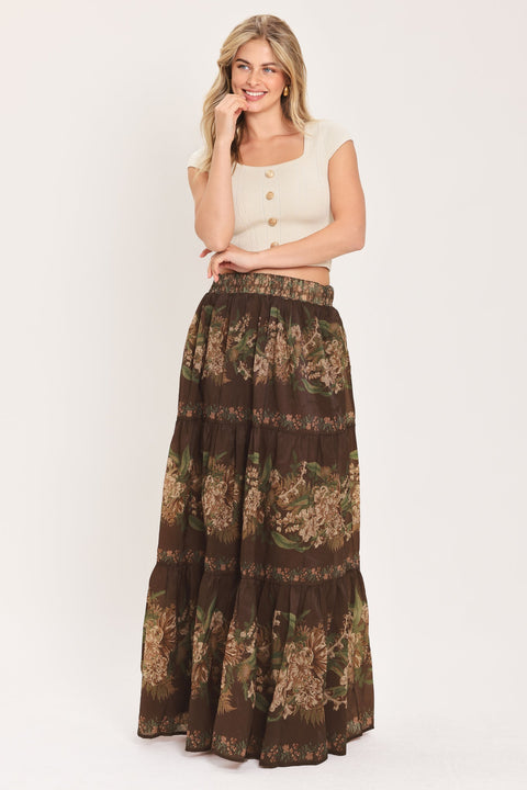 CELEBRITY MOMENT WOVEN MAXI SKIRT