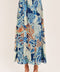 BLUE LAGOON WOVEN MIDI SKIRT