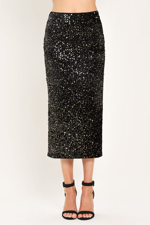 MIDNIGHT EDIT BLACK STATEMENT SKIRT