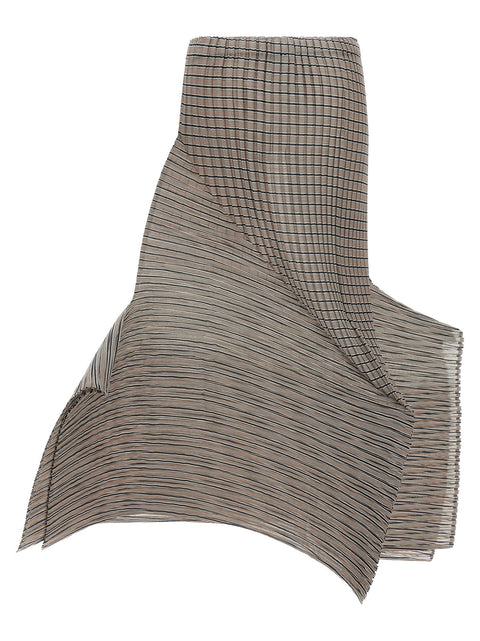 Issey Miyake Generic Stripes (machine Pleats) Skirt
