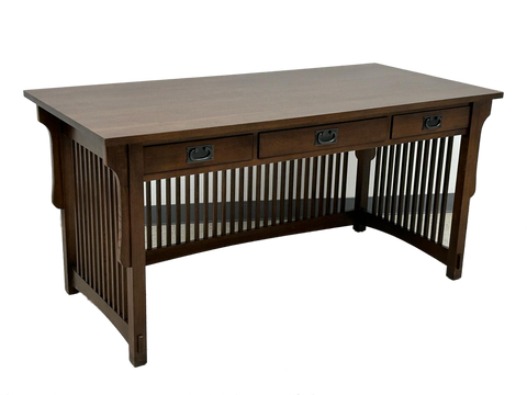 Mission Crofter 3 Drawer Library Desk - Walnut