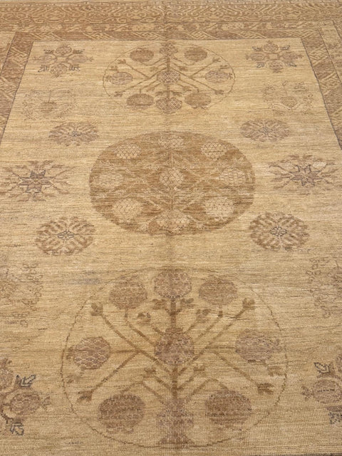 Khotan Oriental Rug, 100% wool pile, size 8' x 10'