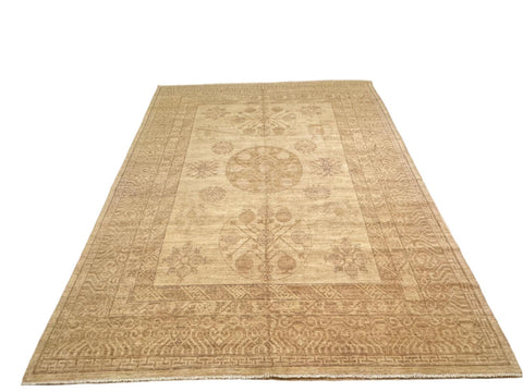 Khotan Oriental Rug, 100% wool pile, size 8' x 10'