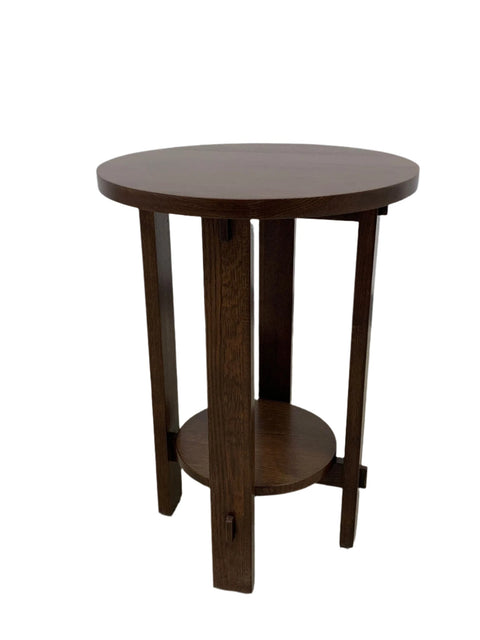 Mission Quarter Sawn White Oak Round End Table
