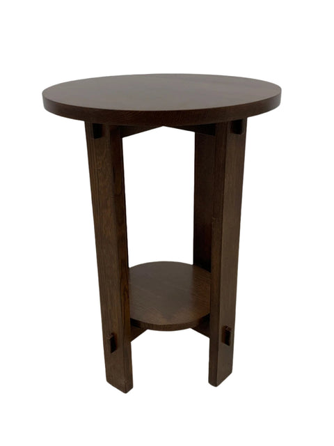 Mission Quarter Sawn White Oak Round End Table