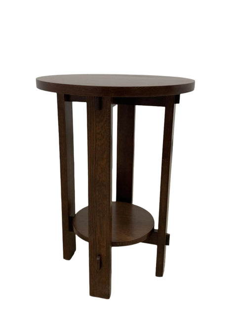 Mission Quarter Sawn White Oak Round End Table