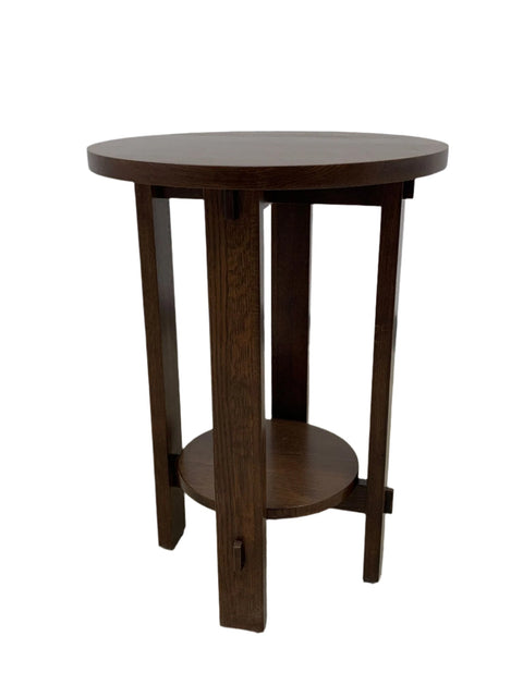 Mission Quarter Sawn White Oak Round End Table