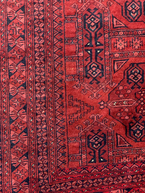 Terkaman Tribal Afghan Oriental Rug, size 4' 3" x 6' 3" (C)
