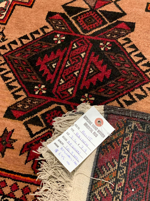 Terkaman Tribal Baluch Oriental Rug 3' 10" x 7' 9" (A)
