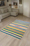 Handwoven Indian Kilim Rug – Geometric Navajo Design, size 4' x 6'