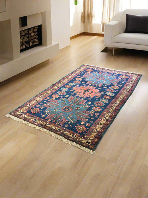 Antique Kazak Rug, circa 1910-1920. 4" x 6' 8"