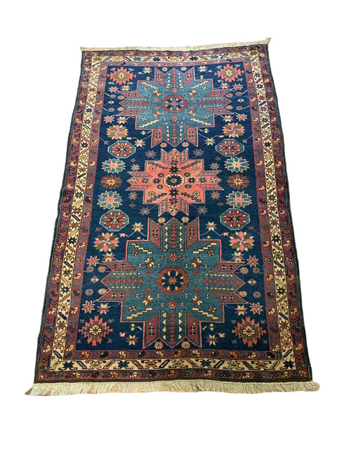 Antique Kazak Rug, circa 1910-1920. 4" x 6' 8"
