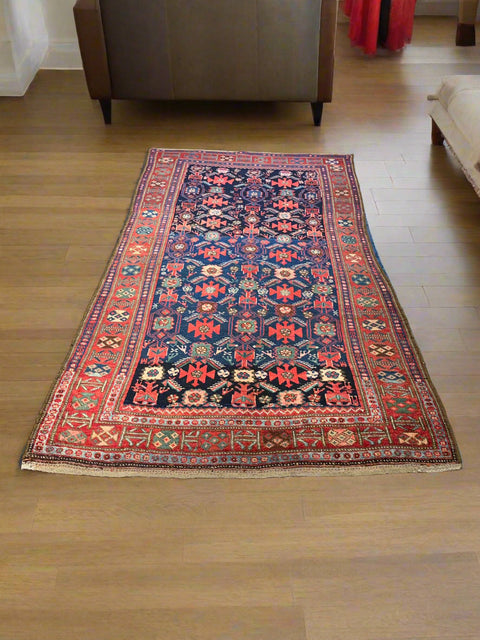 Timeless Beauty, Woven by Hand. Antique Persian Rug, size 4" x 6' 10" (F)