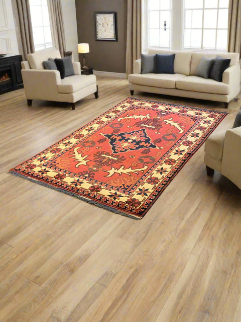 Terkaman Tribal Afghan Oriental Rug, size 4" x 6' 3"