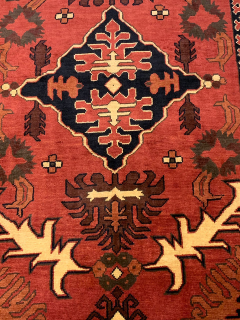 Terkaman Tribal Afghan Oriental Rug, size 4" x 6' 3"