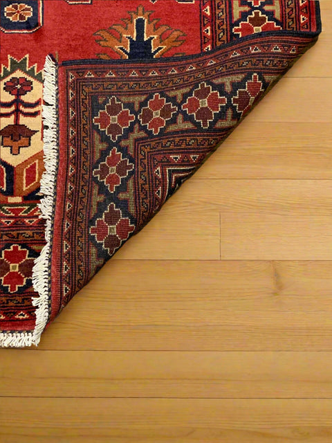 Terkaman Tribal Afghan Oriental Rug, size 4" x 6"