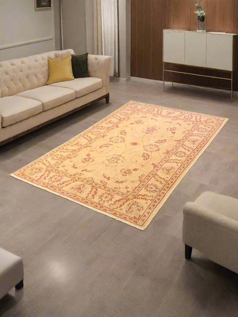 Hand-Knotted Sultanabad Vegetable-Dyed Wool Rug 4" x 6' 3" (Y)