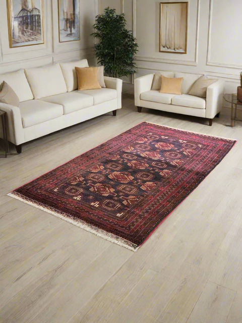 Terkaman Tribal Baluch Oriental Rug 3' 9" x 6' 5" ( A)