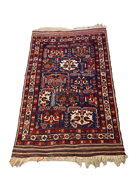Timeless Beauty, Woven by Hand. Antique Persian Rug, size 4" x 6" ( F)