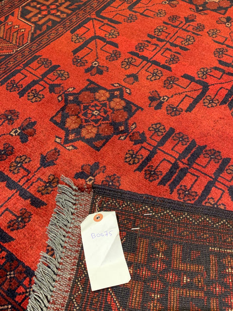 Terkaman Tribal Afghan Oriental Rug, size 4' 1" x 6' 6"