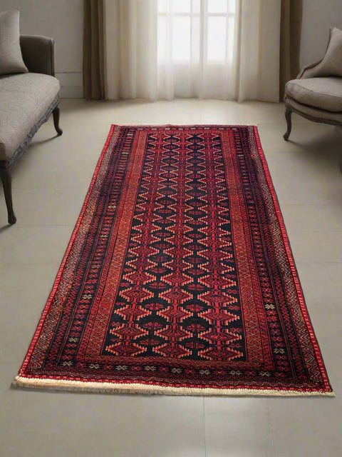 Terkaman Tribal Baluch Oriental Rug 4" x 6' 8" (A)