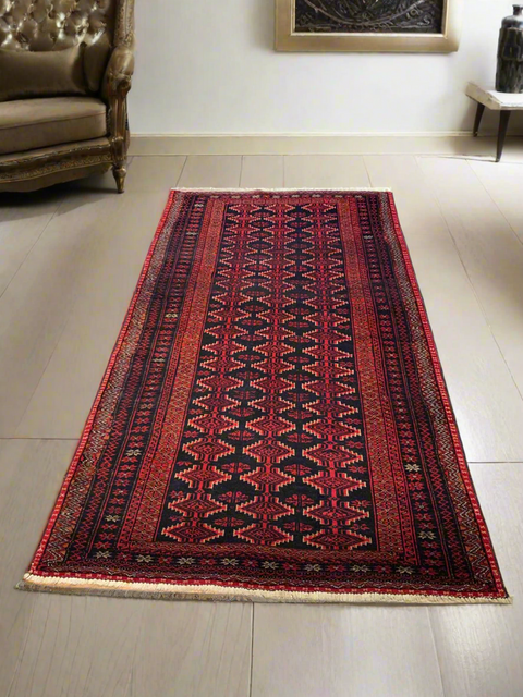 Terkaman Tribal Baluch Oriental Rug 4" x 6' 8" (A)