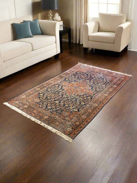 Timeless Beauty, Woven by Hand. Antique Persian Rug, size 4' 2" x 6' 5" (F)