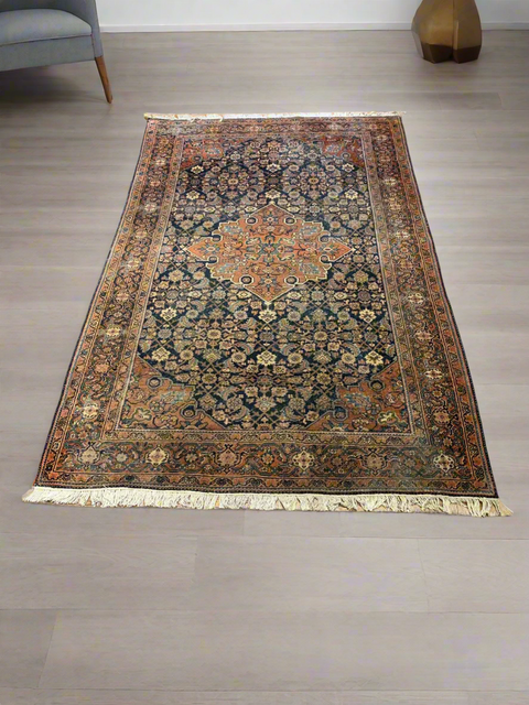 Timeless Beauty, Woven by Hand. Antique Persian Rug, size 4' 2" x 6' 5" (F)
