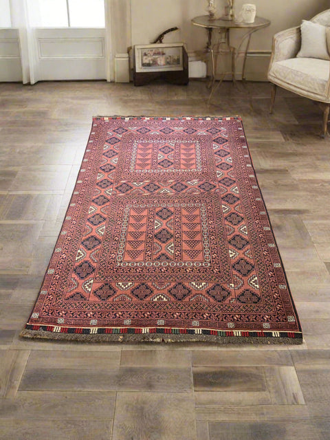 Terkaman Tribal Baluch Oriental Rug 3' 9" x 6"(A)