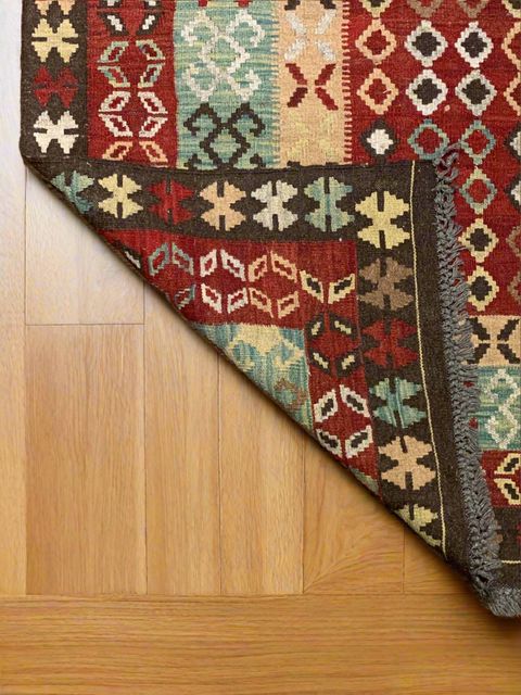 Afghan Kilim Handwoven flatweave Rug – size  3' 8" x 6' 5"