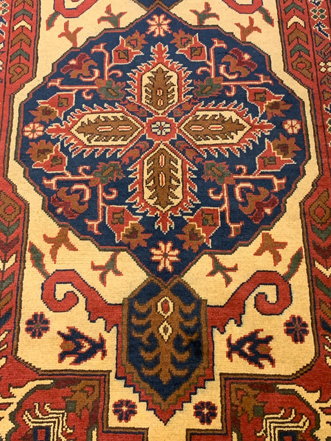 Terkaman Tribal Afghan Oriental Rug, size 4" x 6' 8"