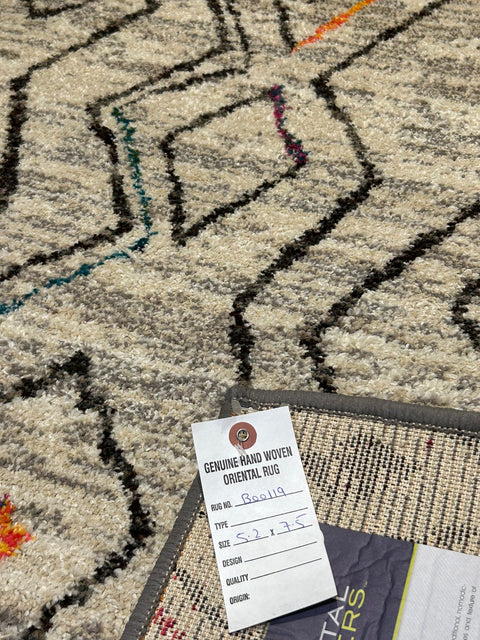 Persian-Inspired. Modern Defined. Turkish Made Rug, size 5' 2" x 7' 5"