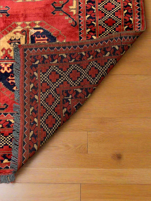Terkaman Tribal Fielpa Afghan Oriental Rug, size 5' 2" x 6' 11"