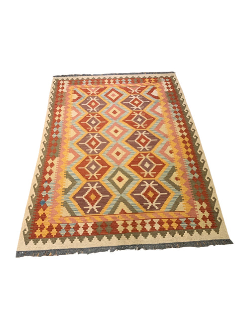 Afghan Kilim Handwoven flatweave Rug – size 5" x 6' 1"