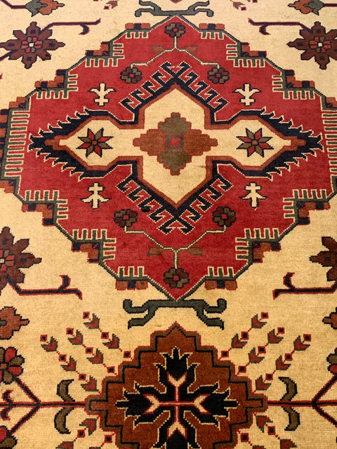 Terkaman Tribal Afghan Oriental Rug, size 5' 2" x 6' 9"