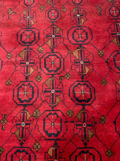 Terkaman Tribal Afghan Oriental Rug, size 4' 9" x 6' 4"