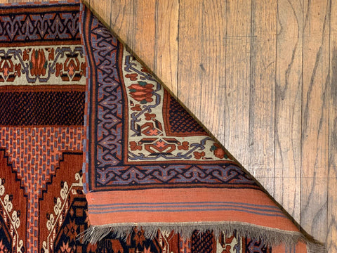 Terkaman Tribal Afghan Oriental Rug, size 4' 10" x 6"