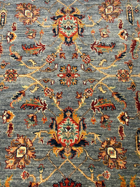 Hand-Knotted Sultanabad Vegetable-Dyed Wool Rug, 4' 10" x 6' 8"