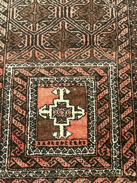 Terkaman Tribal Baluch Oriental Rug 4" x 7"(A)