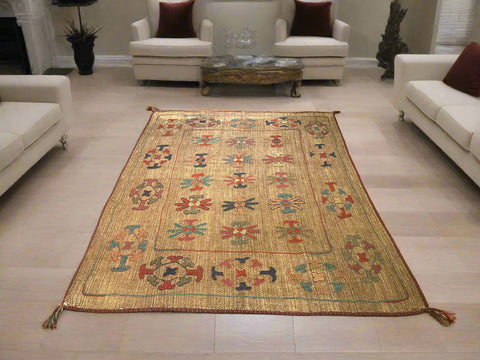 Afghan Kilim Handwoven flatweave Rug – size 5' 2" x 6' 10"