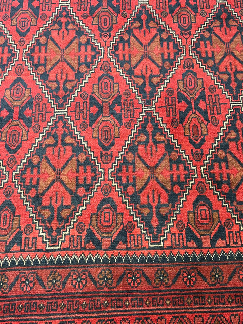 Terkaman Tribal Afghan Oriental Rug, size 5" x 6' 8"