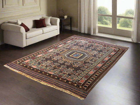 Terkaman Tribal Afghan Oriental Rug, size 5" x 6' 9"
