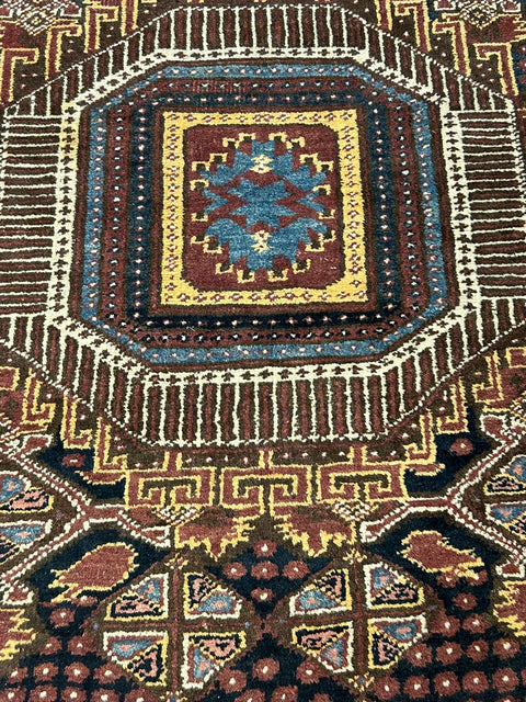 Terkaman Tribal Afghan Oriental Rug, size 5" x 6' 9"