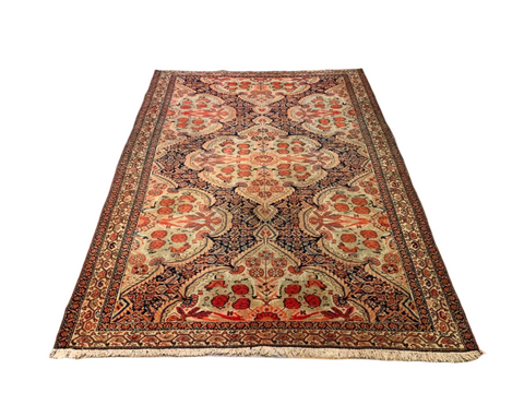 Timeless Beauty, Woven by Hand. Antique Persian Labar Kirman Rug, size 4' 3" x 6' 3" (F)