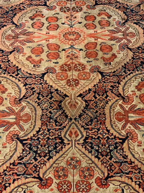 Timeless Beauty, Woven by Hand. Antique Persian Labar Kirman Rug, size 4' 3" x 6' 3" (F)