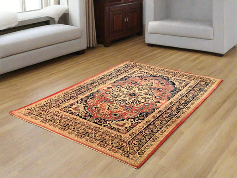 Timeless Beauty, Woven by Hand. Antique Persian lilihal Rug, size 4' 7" x 6' 7"  (F)