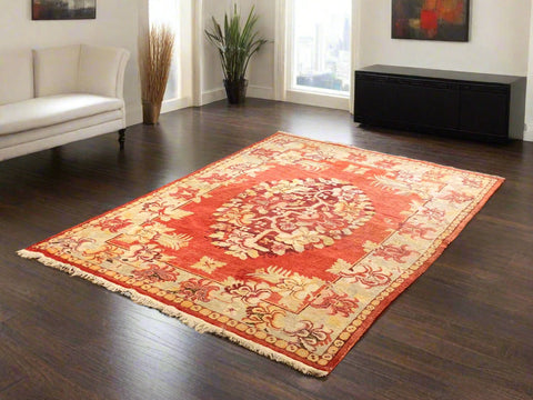 Antique Khotan Samarkand Rug, circa 1910's, size 4' 10" x 6' 7"