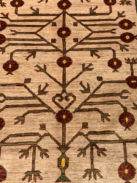 Khotan Pomegranate design Oriental Rug, size 4' 3" x 6' 5"