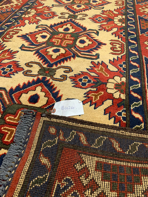 Terkaman Tribal Afghan Oriental Rug, size 3' 10" x 6' 5"